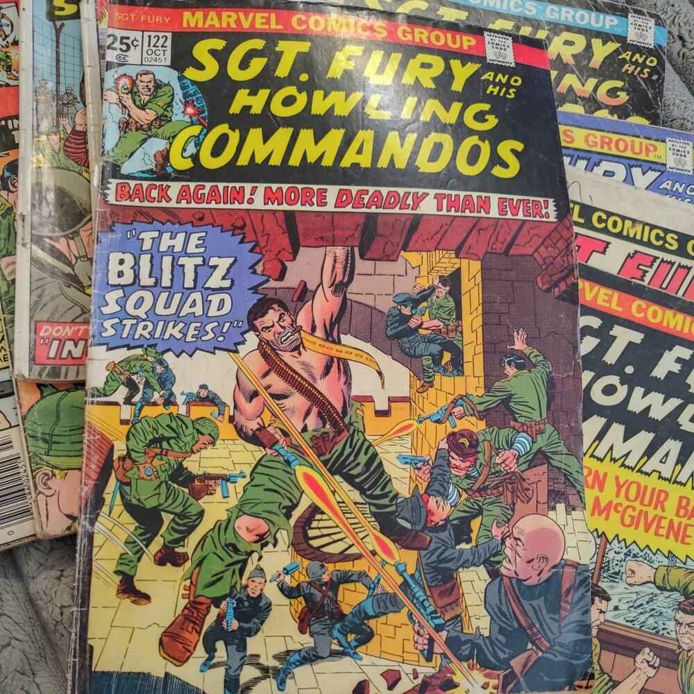 Sgt. Fury Lot 122, 124, 125, 126, 127, 128, 130, 131, 132, 133, 134, and 140